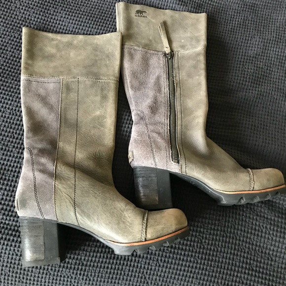 Sorel Shoes - Sorel Addington Tall boot block heel 8 suede